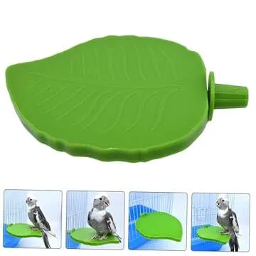 DOITOOL Leaf Shape Bird Perch Platform for Bird Cage Playground Style Perch for Cockatiels Parakeets and Lovebirds Ideal Bird Cage Accessory for Climbing and Exercise