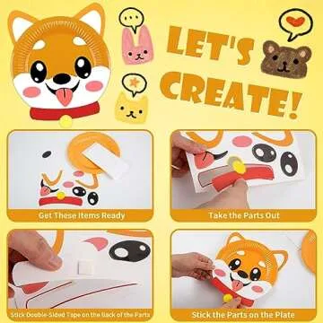 MDCGFOD 16 Pack Arts and Crafts for Kids, Toddler Crafts Animal Paper Plate Art Kit Gift for 3 4 5 6 Year Old Boys Girls DIY Kids Crafts for Birthday Party Favor Preschool Classroom Party Games