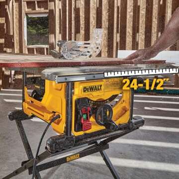 DEWALT Table Saw for Jobsites, 8-1/4 Inch, 15 Amp (DWE7485)
