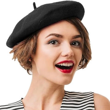 Kangaroo Women's Wool Beret - Stylish Parisian Accessory