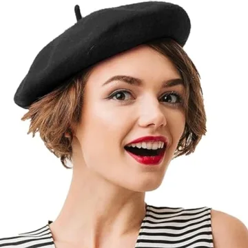 Kangaroo Women's Wool Beret - Stylish Parisian Accessory