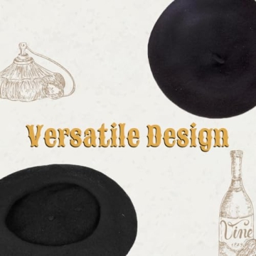 Kangaroo Women's Wool Beret - Stylish Parisian Accessory