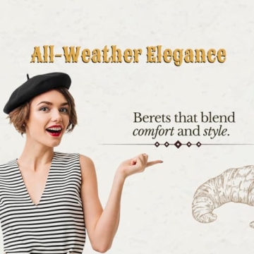 Kangaroo Women's Wool Beret - Stylish Parisian Accessory