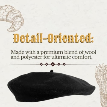 Kangaroo Women's Wool Beret - Stylish Parisian Accessory
