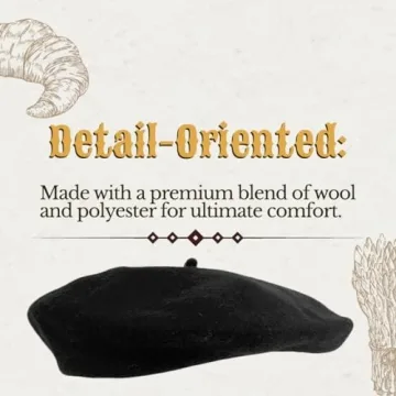 Kangaroo Women's Wool Beret - Stylish Parisian Accessory