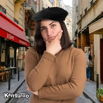 Kangaroo Women's Wool Beret - Stylish Parisian Accessory