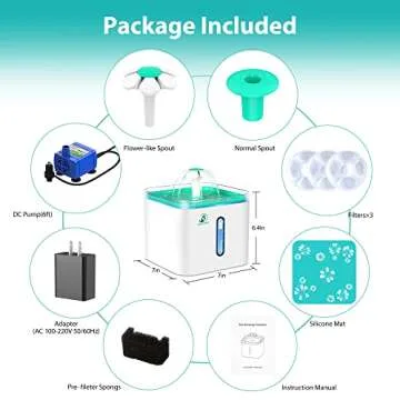 Bonve Pet 2.5L Cat Water Fountain with Intelligent Pump