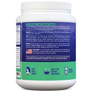 Premium Grass-Fed Gelatin Powder for Healthy Cooking