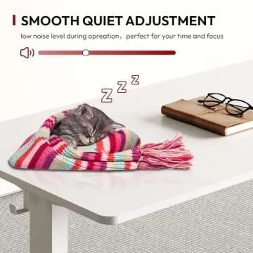 SANODESK Electric Standing Desk 48 x 30 Inches Whole-Piece Desktop Height Adjustable Stand Up Desk w/6-Button Controller Ergonomic Computer Desk for Home Office, White Frame + White Tabletop