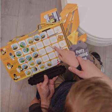 Potty Training Chart with 35 Stickers & Crown for Toddlers