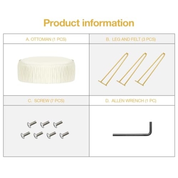 MOOWIND Vanity Stool for Makeup Room Bedroom, Modern Multifunctional Vanity Stools Chair Round Ottoman Velvet Upholstered Seated Foot Rest Dressing Stool with Golden Leg, Side Table End Table,Beige