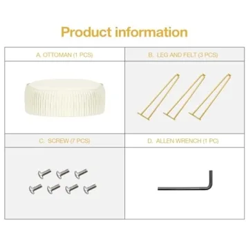 MOOWIND Vanity Stool for Makeup Room Bedroom, Modern Multifunctional Vanity Stools Chair Round Ottoman Velvet Upholstered Seated Foot Rest Dressing Stool with Golden Leg, Side Table End Table,Beige