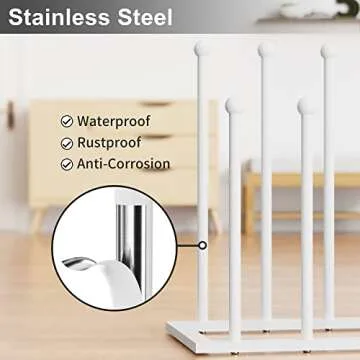 Pickpiff Free Standing Boot Rack - Chic Shoe Organizer for 6 Pairs