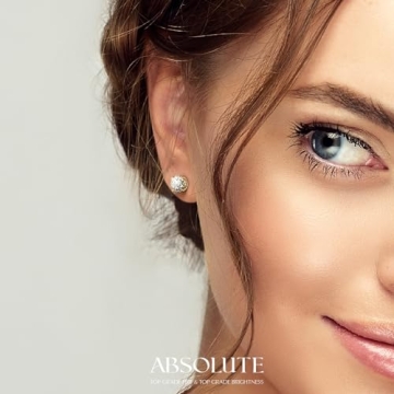 Moissanite Earrings for Women - 2 Carat Gift with Certificate