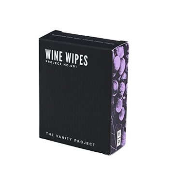 True Wine Wipes Stain Removing Travel Friendly Pack, Breath Freshener, Teeth Protector, Includes 12 Wipes