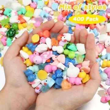 Barydat 400 Pcs Mini Resin Animals for Crafts and Gifts
