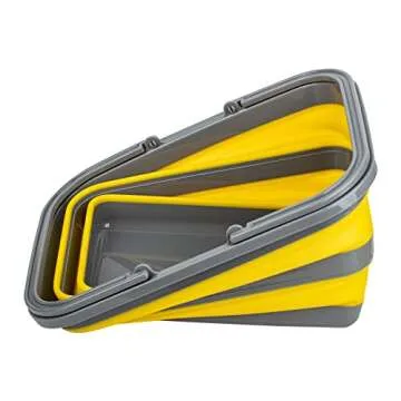 Tiawudi Collapsible Sink with 3.17 Gal / 12L Each, Larger Wash Basin for Washing Dishes, Camping, Hiking and Home