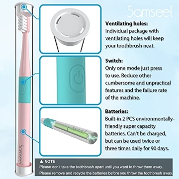 Samseel Sonic Electric Toothbrush 2-Pack Travel Essential