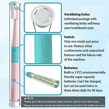 Samseel Sonic Electric Toothbrush 2-Pack Travel Essential