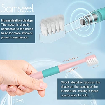 Samseel Sonic Electric Toothbrush 2-Pack Travel Essential