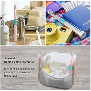 Samseel Sonic Electric Toothbrush 2-Pack Travel Essential