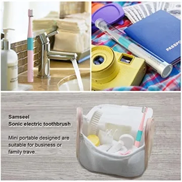 Samseel Sonic Electric Toothbrush 2-Pack Travel Essential
