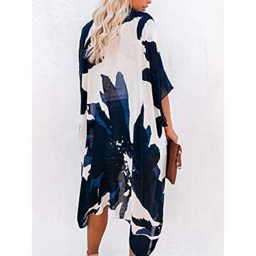 Moss Rose Bikini Kimono Cover Ups for Women