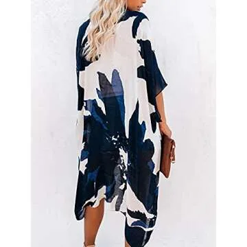 Moss Rose Bikini Kimono Cover Ups for Women