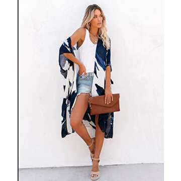 Moss Rose Bikini Kimono Cover Ups for Women