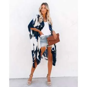 Moss Rose Bikini Kimono Cover Ups for Women