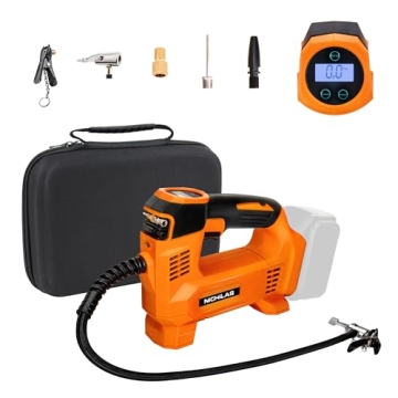 Nichilas Tire Inflator for DEWALT 20V MAX Battery - Portable Auto Tire Pump with Digital Pressure Ga...