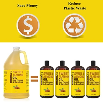 100% Natural Sweet Almond Oil - Perfect for Skin & Hair