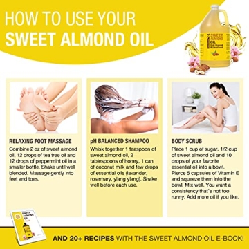 100% Natural Sweet Almond Oil - Perfect for Skin & Hair