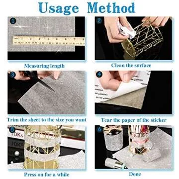 60750 Pieces Bling Rhinestone Sheet Crystal Self-Adhesive Rhinestone Diamond Sticker 59 x 7.87 Inch for DIY Home Car Arts Craft Event Decoration (Silver)