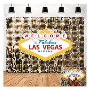 Welcome to Las Vegas Photo Background Fabulous Casino Poker Movie Themed Photography Backdrops 5x3ft...