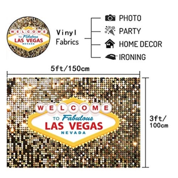 Vibrant 5x3ft Las Vegas Photo Background for Parties