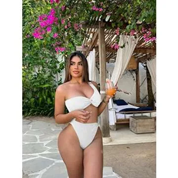 XXTAXN Women's Sexy Thong Cutout Monokini Swimsuit