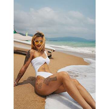 XXTAXN Women's Sexy Thong Cutout Monokini Swimsuit