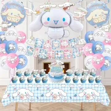 Cinnamoroll Birthday Decorations 101PCS Party Decorations Set