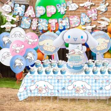 Cinnamoroll Birthday Decorations 101PCS Party Decorations Set