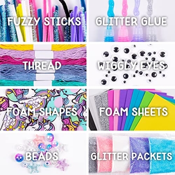 Ultimate Craft Box Unicorn Kit for Kids with 1000 Pieces