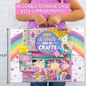 Ultimate Craft Box Unicorn Kit for Kids with 1000 Pieces