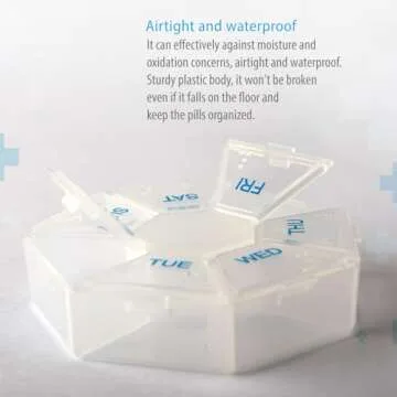 Deke Home - Medicine Pill Organizer with Braille Labeling (2 Pack), 14 Day Pill Boxes, Clear Lids, 2 Week Pill Organizer, Weekly Pill Organizer for Medication Management, Compact, Easy Viewing