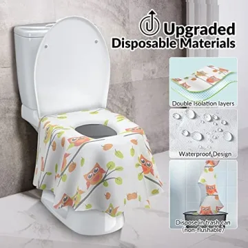 Gimars XL Disposable Potty Seat Covers for Travel and Kids