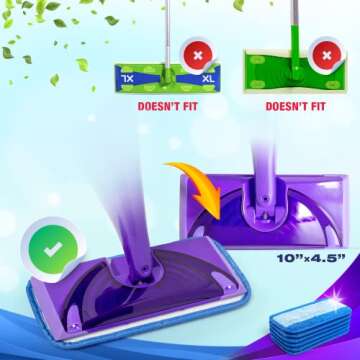 Millifiber Reusable Mop Pads Compatible with Swiffer WetJet - Eco-Friendly Floor Cleaning Solutions
