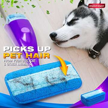 Millifiber Reusable Mop Pads for Swiffer WetJet 2 Pack