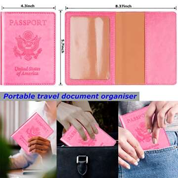Herain Passport Holder Cover Wallet Case for 2 Women Men Family, Passport Book Holders Covers Wallet...