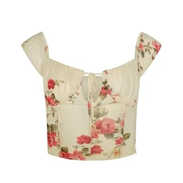 Vintage Women Two Piece Skirt Set Off Shoulder Party Outfit