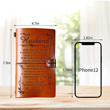 Personalized Leather Journal Gift for Husband