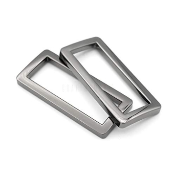 CRAFTMEMORE 6-Pack Heavy Duty Rectangle Purse Rings - Gunmetal Finish for Bags